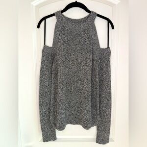 rag & bone Dana Cold Shoulder Sweater Black/White Size S